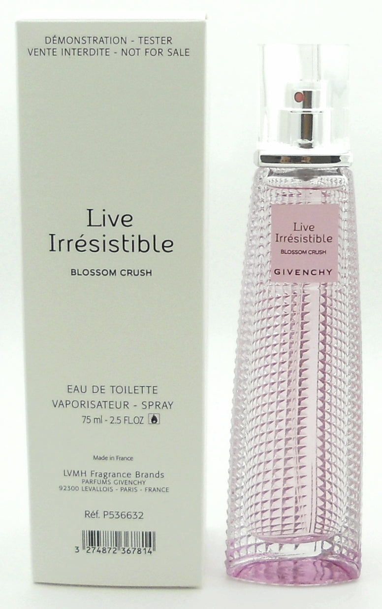 Live Irresistible Blossom Crush Perfume by Givenchy 2.5 oz. EDT Spray for Women.Tester with Cap