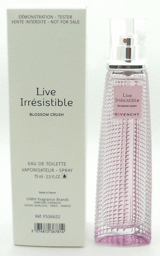 Live Irresistible Blossom Crush Perfume by Givenchy 2.5 oz. EDT Spray for Women.Tester with Cap