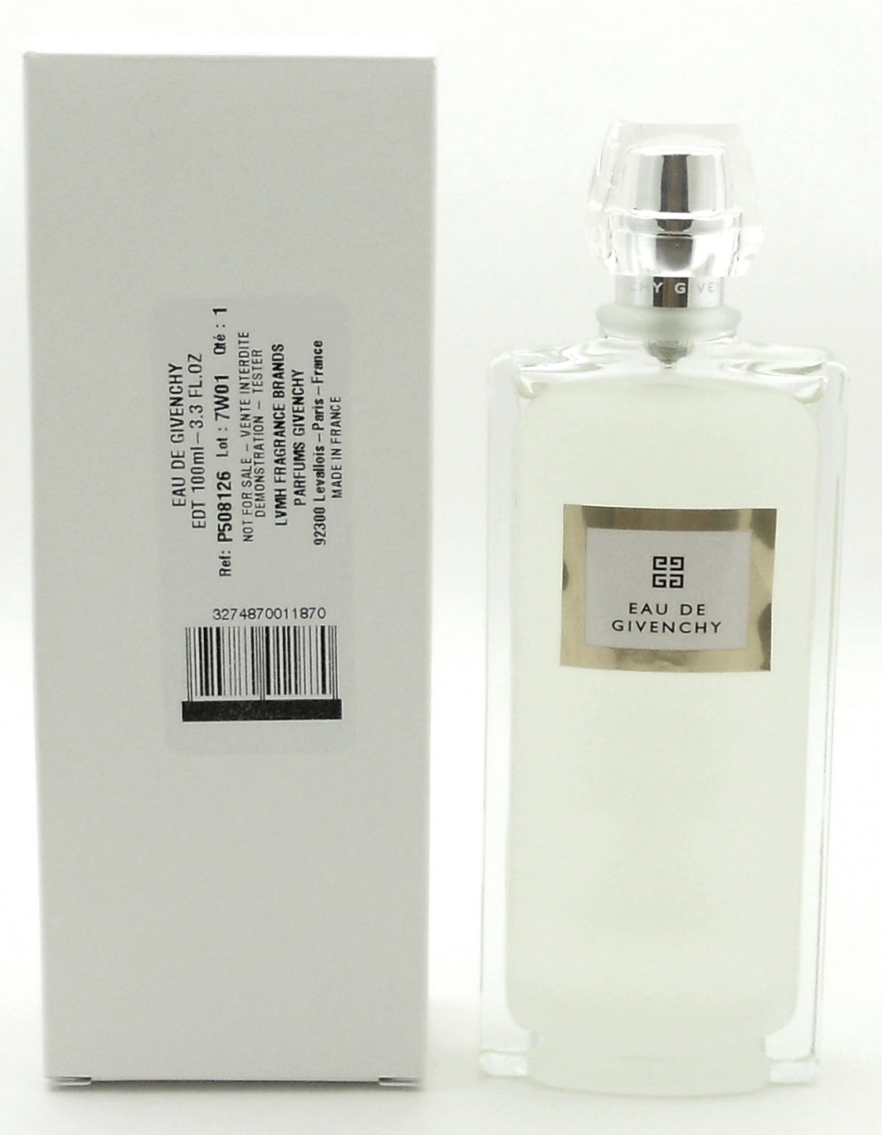 Eau de Givenchy Mythical Perfume by Givenchy 3.3 oz. EDT Spray Tester with Cap