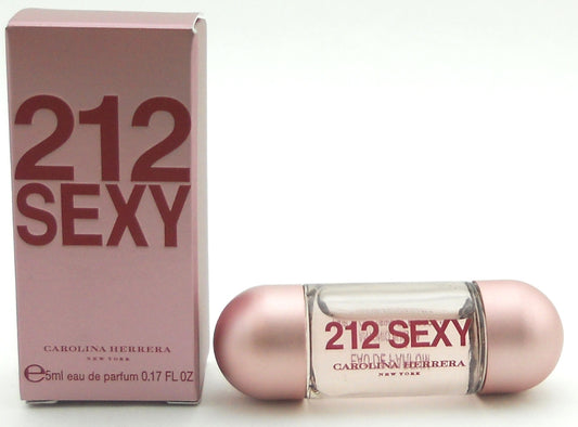212 Sexy by Carolina Herrera Eau de Parfum 0.17 oz MINI Bottle Splash.New in Box