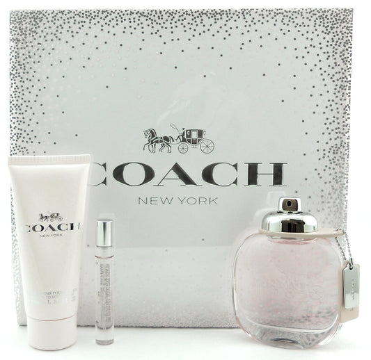 Coach New York Perfume 3.3 oz Eau de TOILETTE+3.3oz.B/L+7.5 Spray. Brand New Set