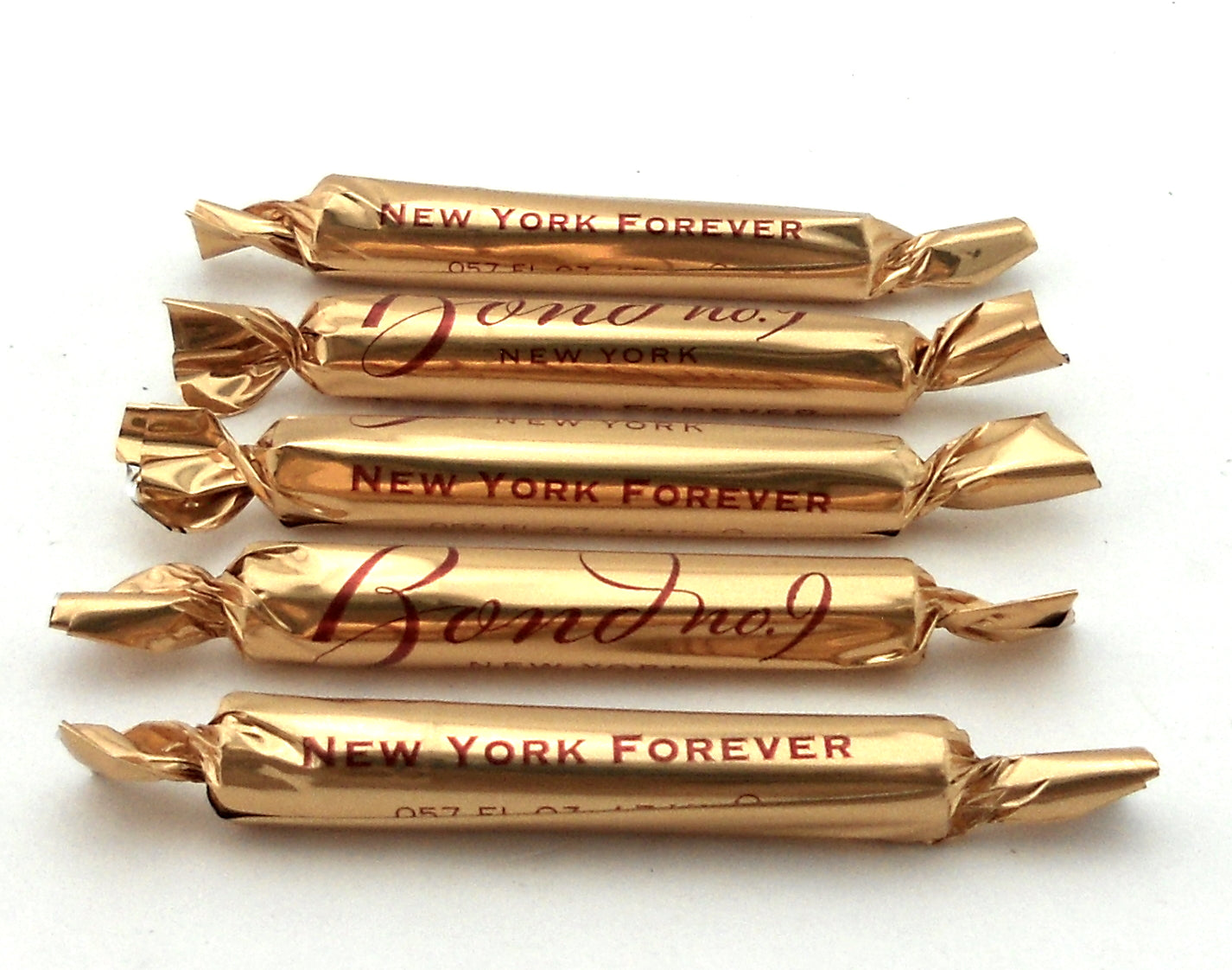 New York FOREVER by Bond No.9 EDP Sample Spray 1.7 ml. Lot of 5 Vials. New in Bag