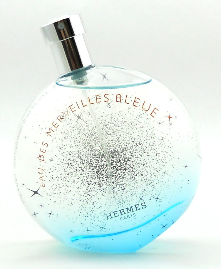 Hermes Eau Des Merveilles Bleue 3.3 oz. Eau De Toilette Spray Tester.