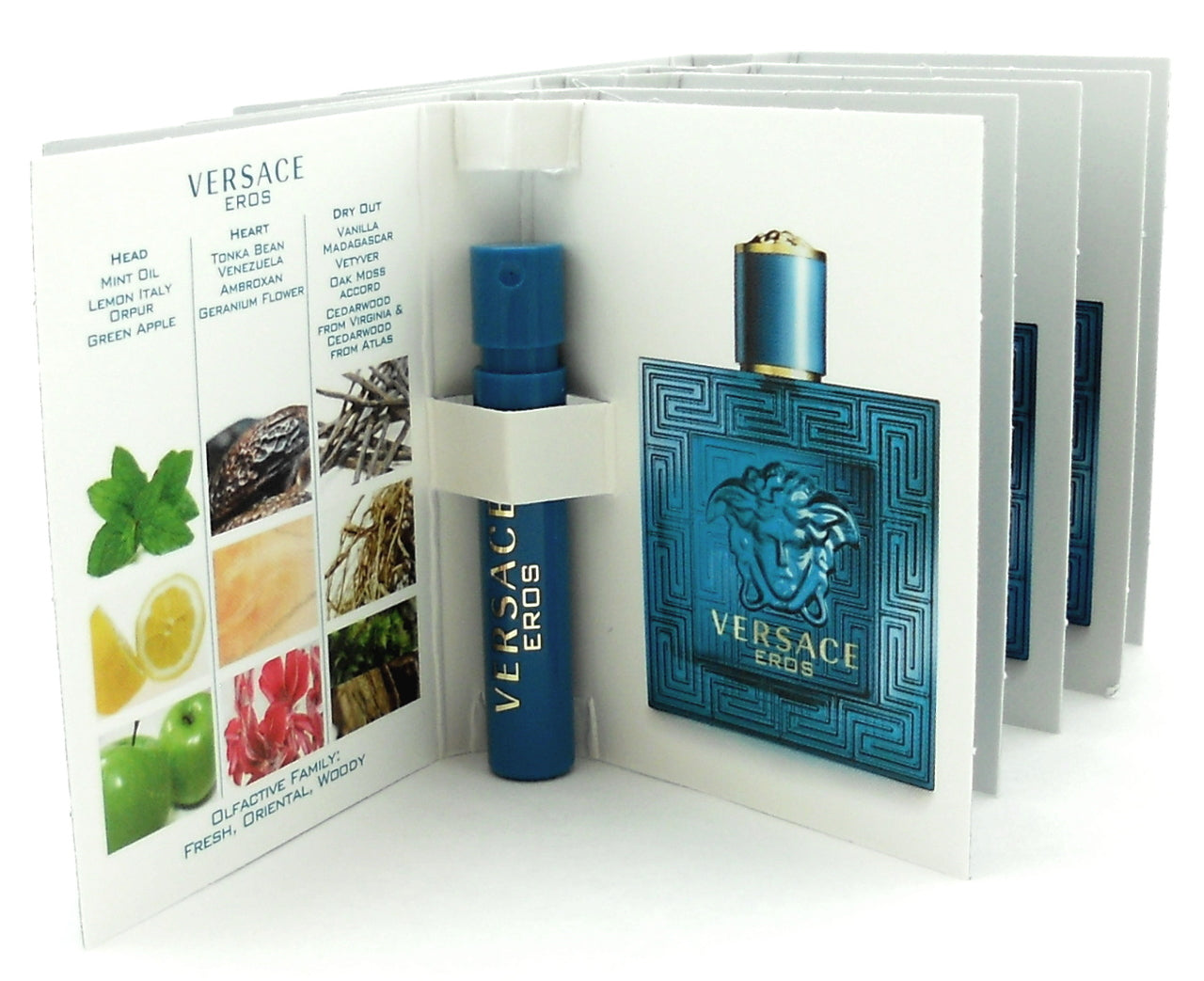 Eros by Versace for Men 0.03 oz EDT Vial Spray Lot of 5 Vials.