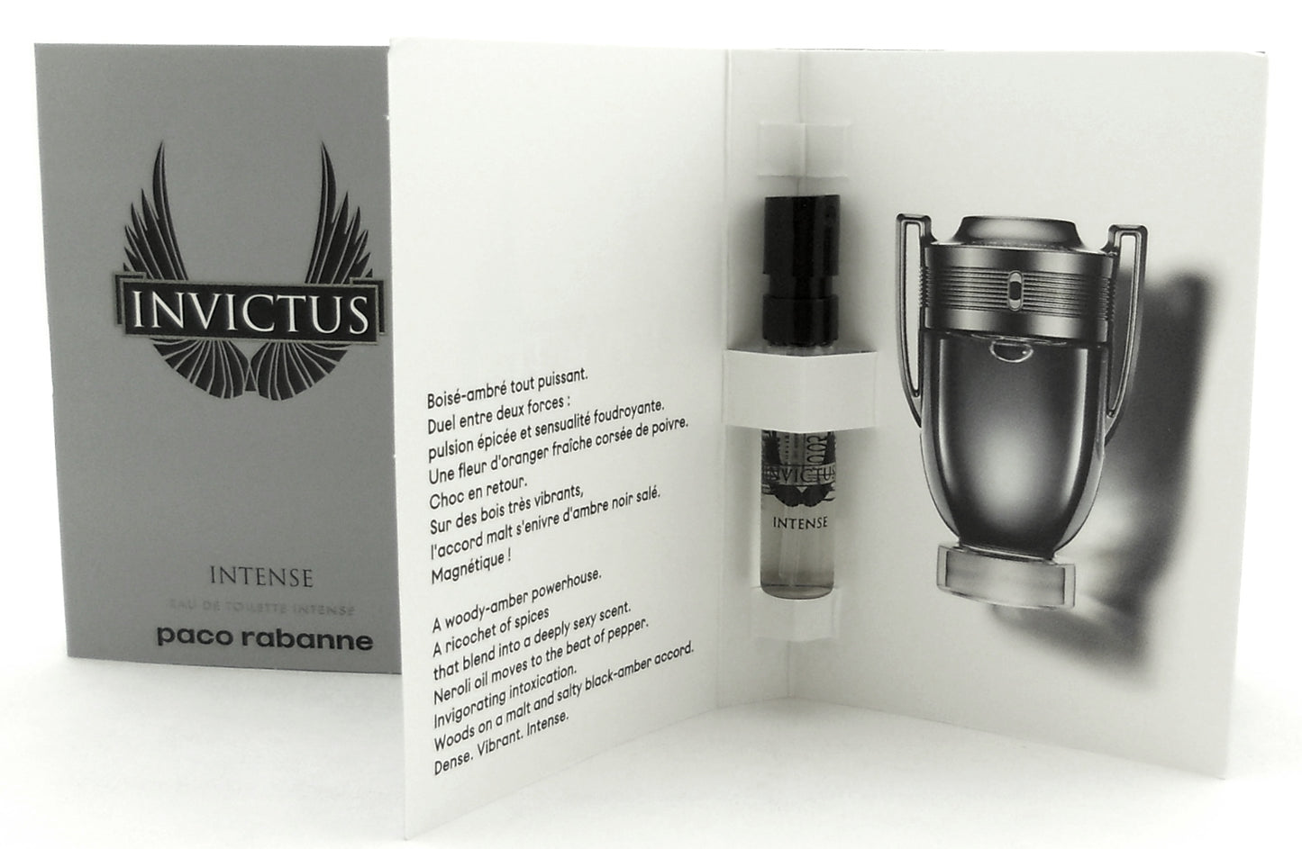Invictus Intense Paco Rabanne EDT Spray Sample Vials PACK of 12 pcs. Sealed Bag