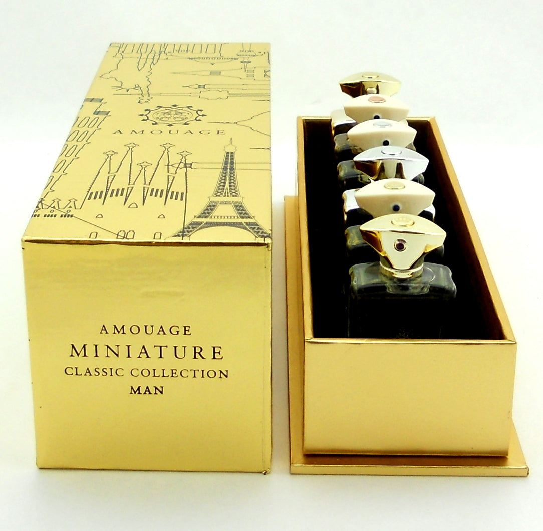 Amouage Miniatures Classic Collection Man 6 x 7.5 ml EDP Set New in Sealed Box