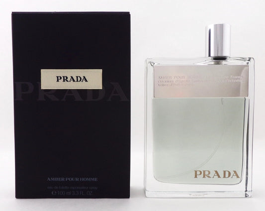 Prada AMBER 3.3 oz. Eau de Toilette Spray for Men New NO CELLOPHANE