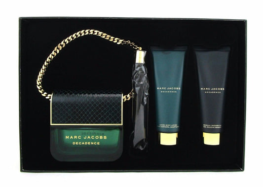 Decadence by Marc Jacobs Set: 3.4oz EDP Spr +2.5oz B/L +2.5oz Sh/Gel