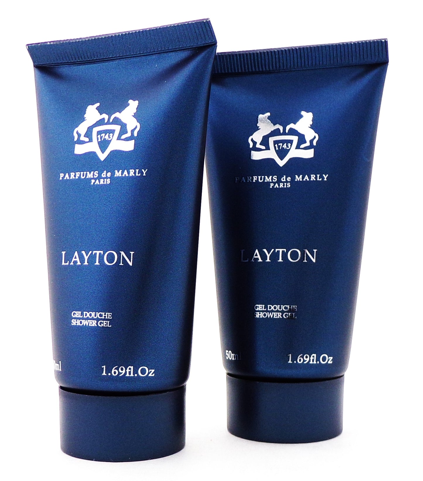 Layton Parfums de Marly Shower Gel Tubes 2 x 50 ml./ 1.69 oz. (Lot of 2) New Tubes are Sealed