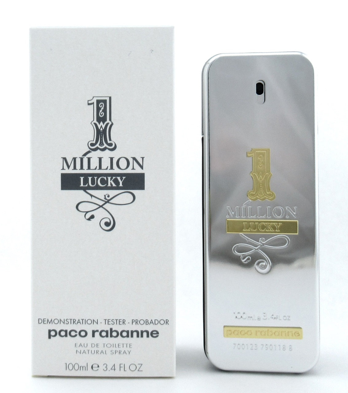 1 One Million Lucky by Paco Rabanne 3.4 oz/ 100 ml EDT Spray for Men. New Tester