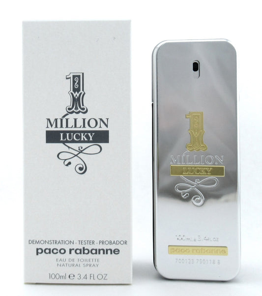 1 One Million Lucky by Paco Rabanne 3.4 oz/ 100 ml EDT Spray for Men. New Tester