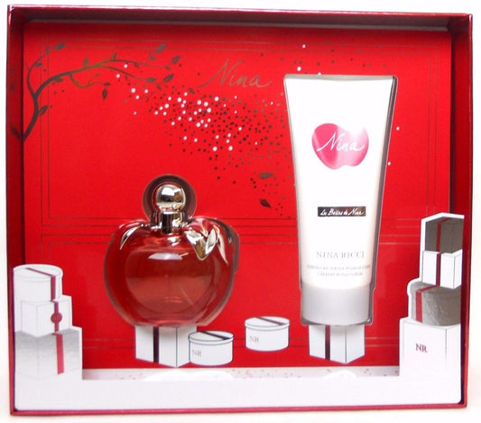 Nina by Nina Ricci 2.7 oz.EDT Spray + 3.4 oz.Creamy Body Lotion. Brand New Set.