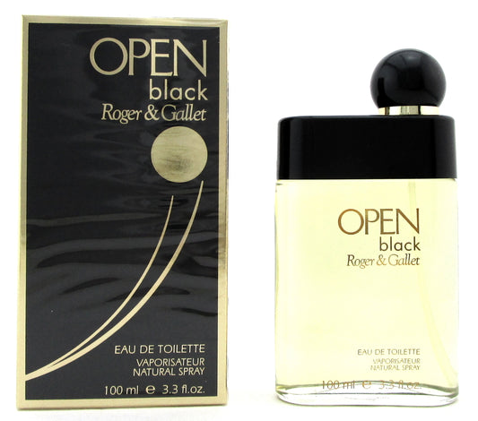 Open Black by Roger & Gallet 3.3 oz. Eau de Toilette Spray for Men. New in Box