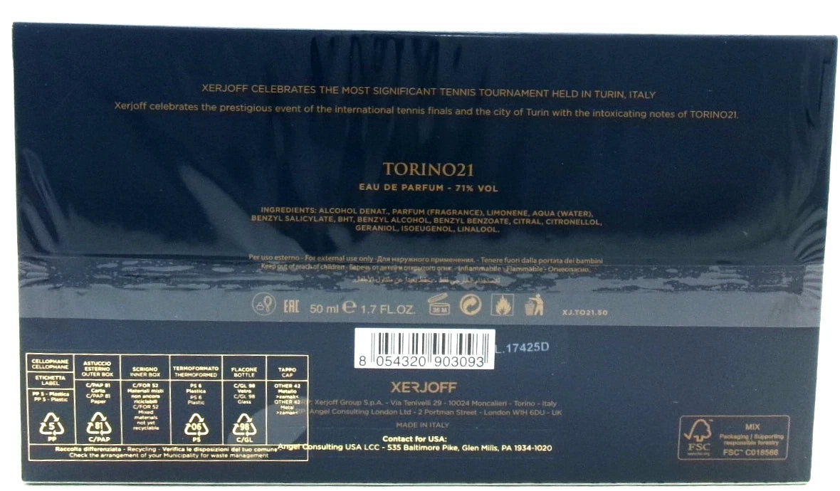 TORINO 21 by Xerjoff 1.7 oz. Eau de Parfum Spray for Unisex. New Sealed Box