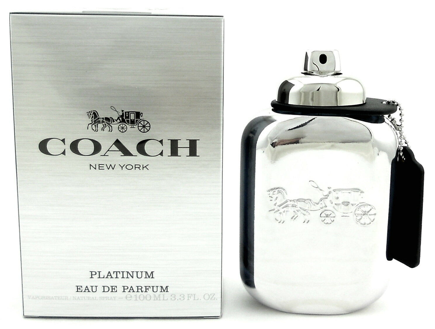 Coach New York Platinum Cologne 3.3 oz. Eau de Parfum Spray for Men. Sealed Box