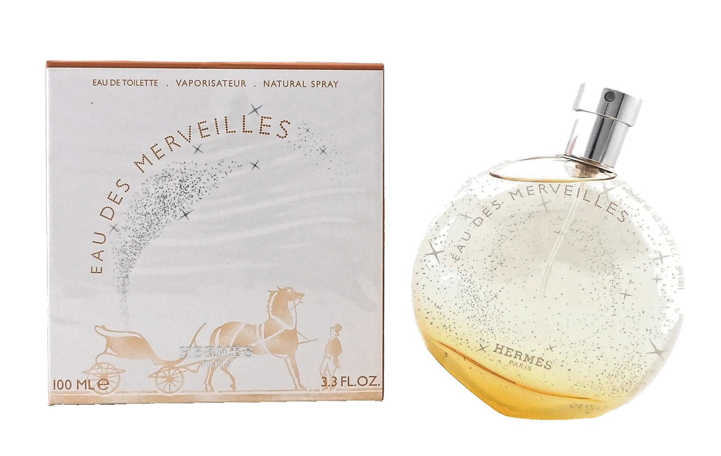 Eau Des Merveilles by Hermes 3.3 oz. Eau de Toilette Spray for Women. New In Box